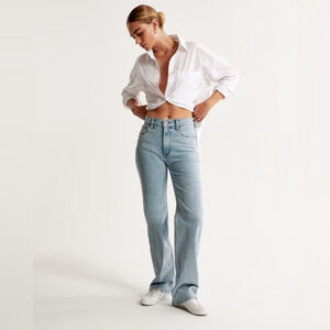 Abercrombie & Fitch The 90s Relaxed Jean High Rise Plus Size Denim Long